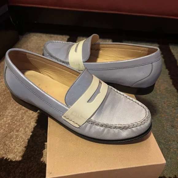 Reflective COLE HAAN Loafers White/Silver Monroe Penny Argento Reflect - Picture 2 of 8